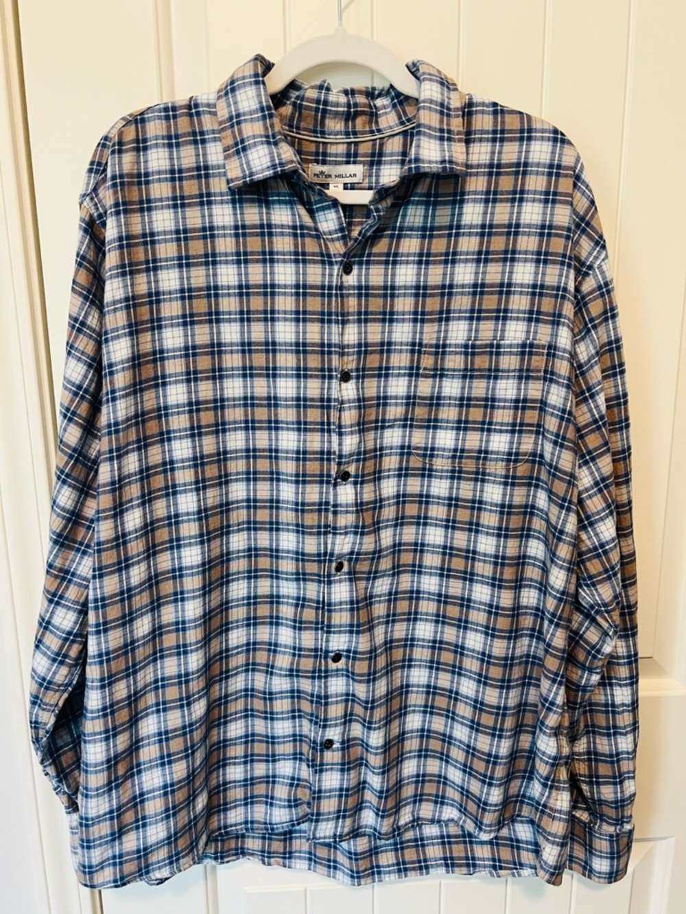 Peter Millar Men's Plaid Button-up -XL